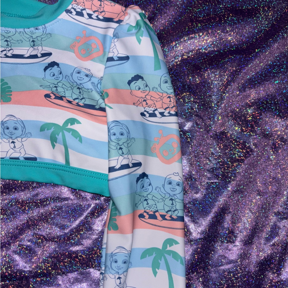 Coco Melon Swim Rash Guard Top - Picture 3 of 7